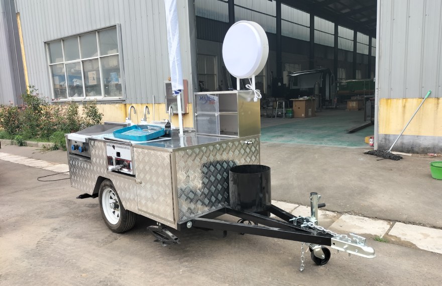 mini hot dog cart with refrigerator